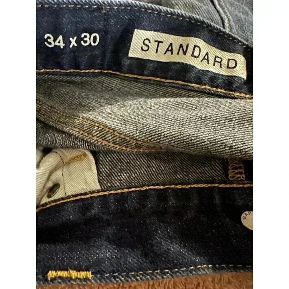 1969 GAP 34 X 30 MEN’S STANDARD FIT DISTRESSED JEANS measures - Picture 9 of 11